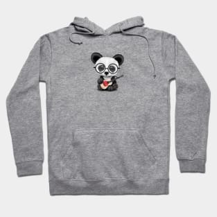 Baby Panda Playing Japanese Flag Guitar Hoodie